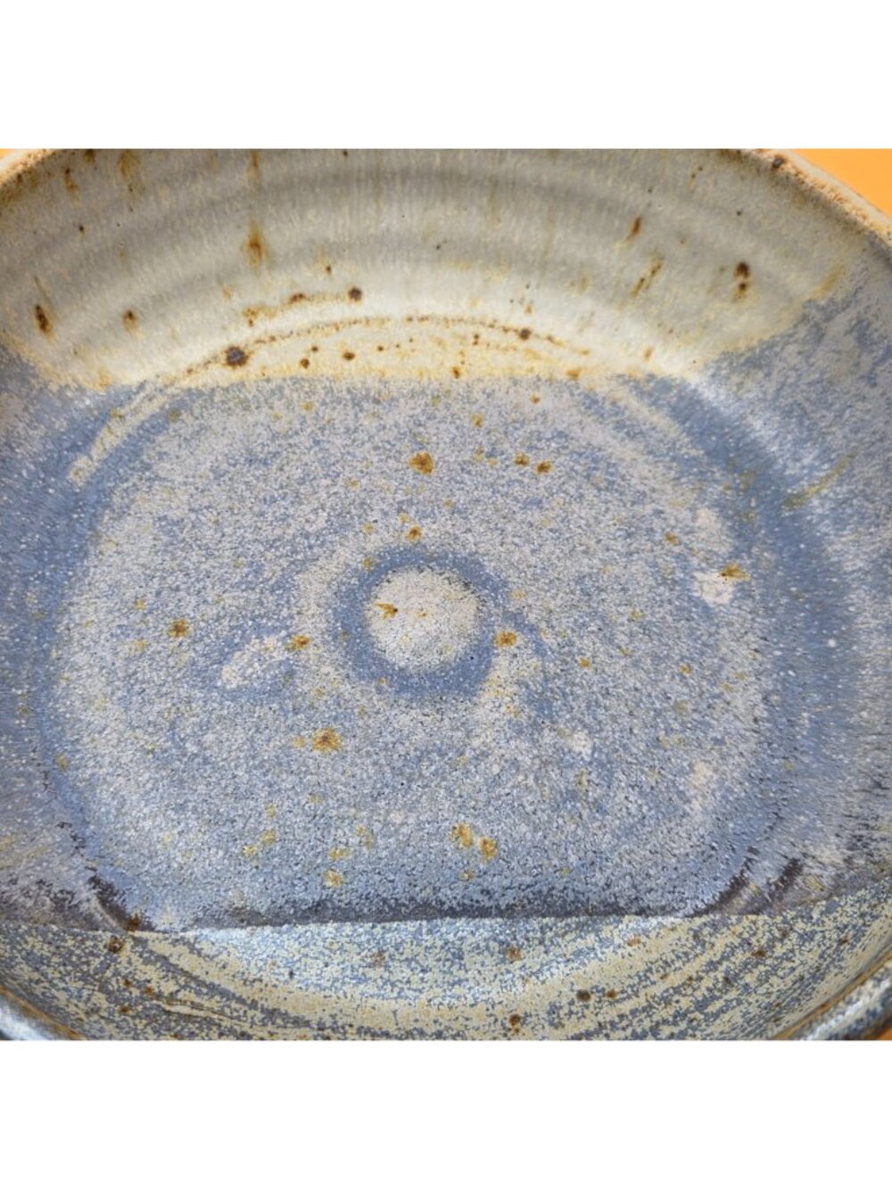 Studio Art Pottery Handled Bowl Two Tone Blue White Stoneware R Shanks 2011 - Picture 9 of 9